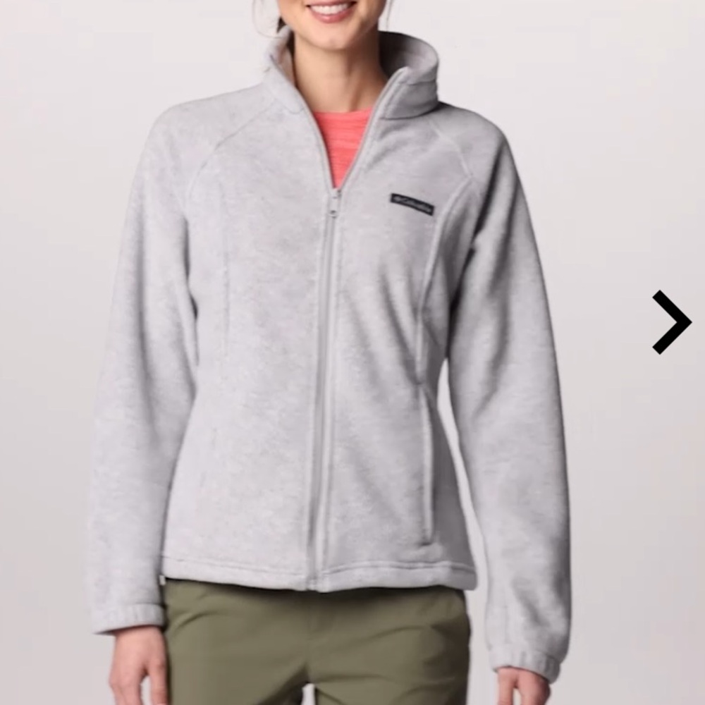 Columbia Benton Springs Full Zip Fleece Jacket in Gray Heather Size Small